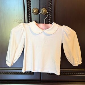 TBBC Girls' White Peter Pan Collar Top